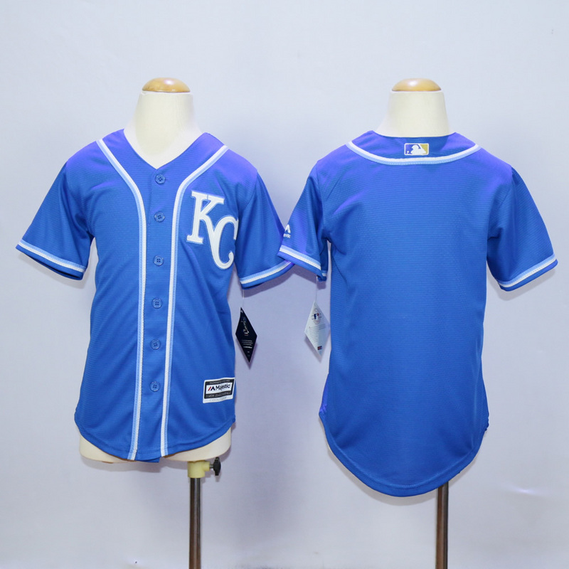 Youth Kansas City Royals Blank Blue MLB Jerseys